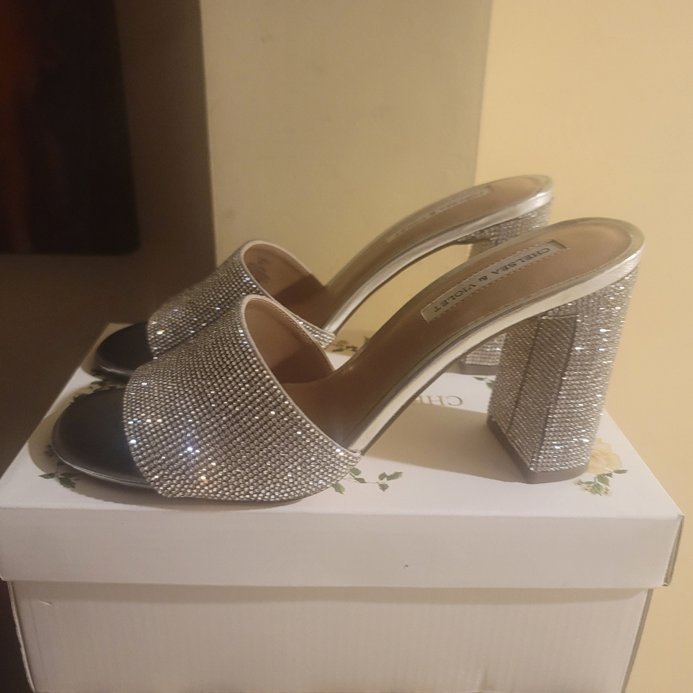 Chelsea & Violet Rhinestone Mules - Picture 6 of 10
